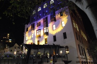 Sydney buildings became screens for laser shows.